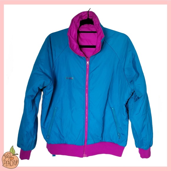 Columbia Women's Reversible Thinsulate Radial Sleeve Jacket XL Blue/Hot Pink - Picture 1 of 6